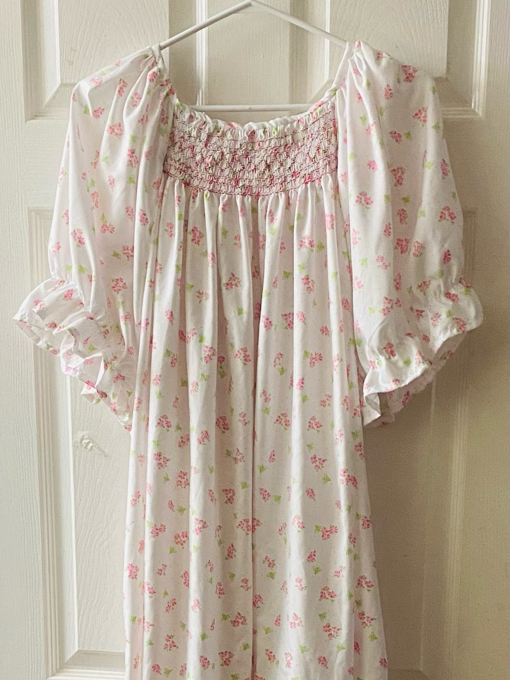 Smocked Polyester Nightgown